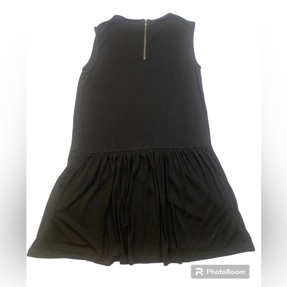 Cynthia Rowley Black Drop Waist Mini Dress with Pockets - Picture 5 of 6